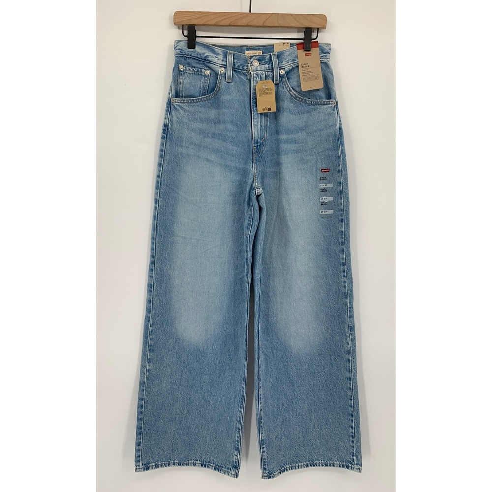 Levis Cinch Baggy Jeans Women 27 Blue Light Wash Cotton Denim Pants NEW
